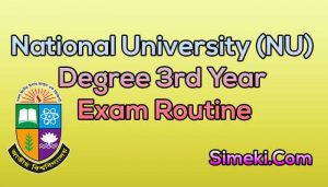 degree 3rd year exam routine