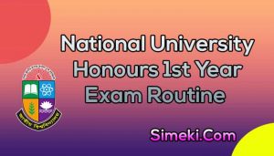 nu honours 1st year exam routine